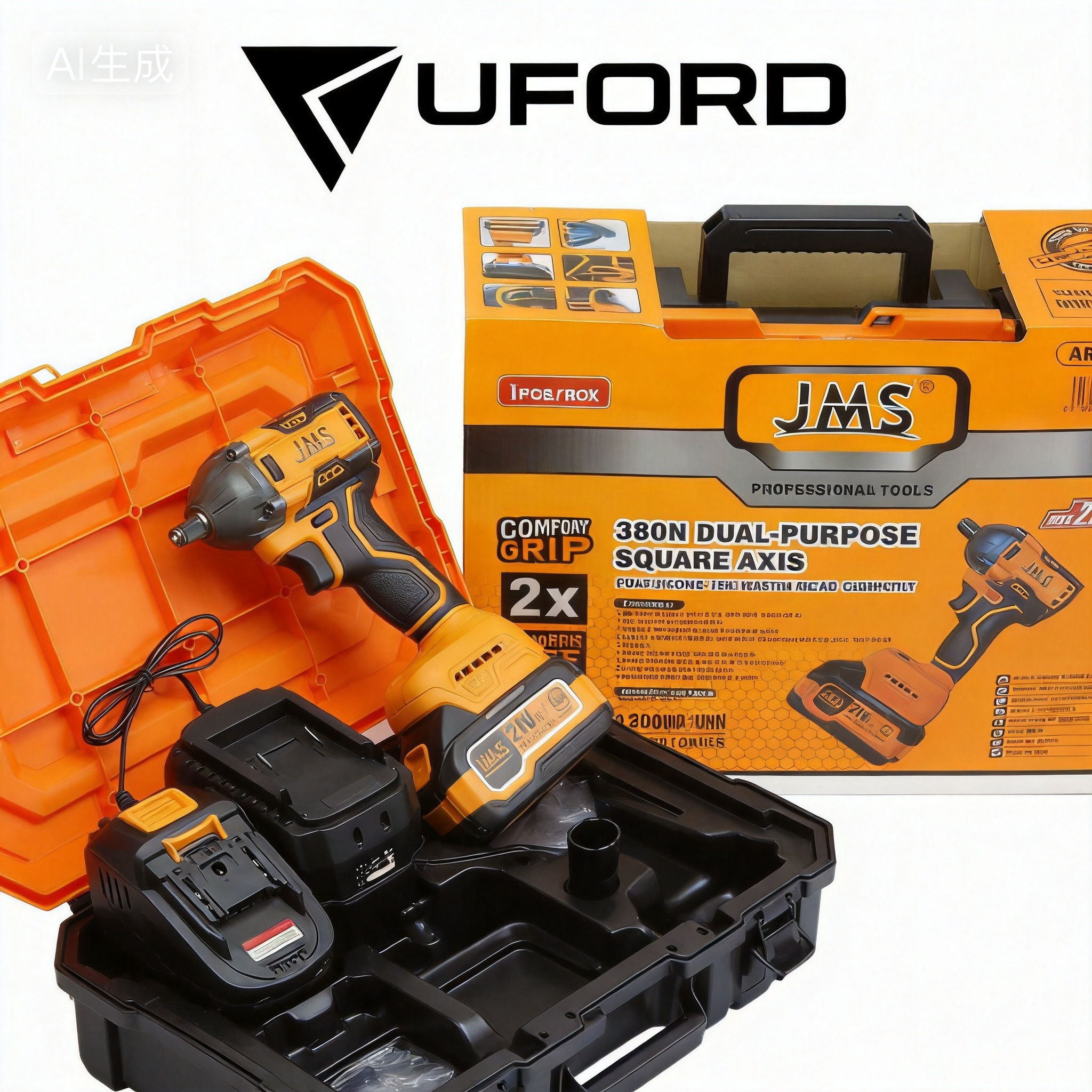 دريل ومفك براغي لاسلكي Cordless Brushless Drill & Impact Wrench Power Tools